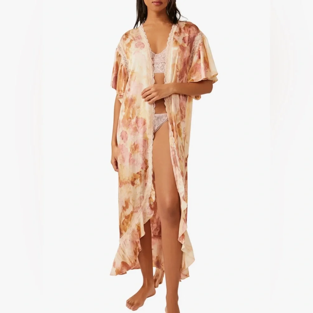NWOT Free People Moonbeams Washed Robe